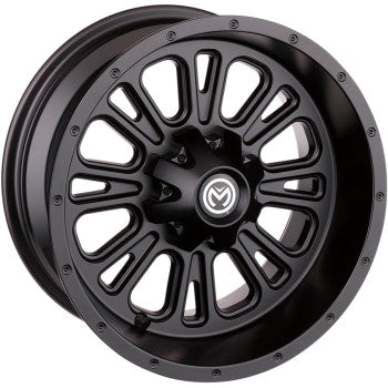 Front - Black - 12x7 - 4/156 - 4+3 FOR MANY POLARIS MODELS & KAWASAKI MULE