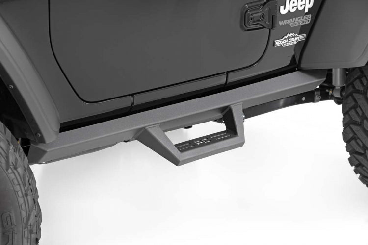 ROUGH COUNTRY CONTOURED DROP STEPS 2 DOOR | JEEP WRANGLER JL 4WD (2018-2023)