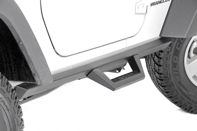 ROUGH COUNTRY CONTOURED DROP STEPS 2 DOOR | JEEP WRANGLER JK 4WD (2007-2018)