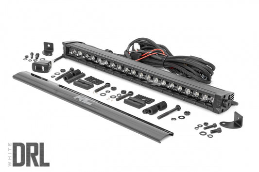 ROUGH COUNTRY BLACK SERIES LED LIGHT BAR COOL WHITE DRL | 20 INCH | SINGLE ROW