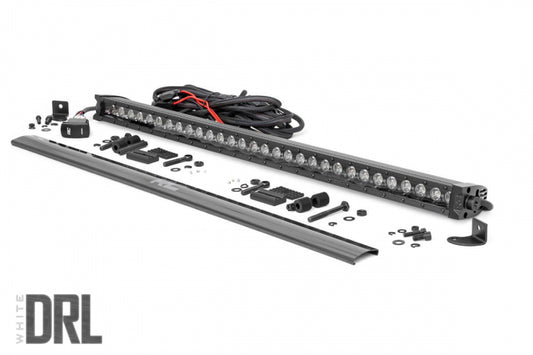 ROUGH COUNTRY BLACK SERIES LED LIGHT BAR COOL WHITE DRL | 30 INCH | SINGLE ROW