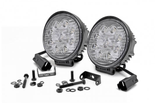 ROUGH COUNTRY CHROME SERIES LED LIGHT PAIR 4 INCH | ROUND