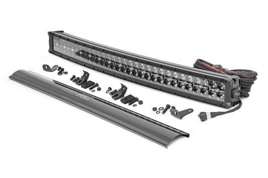 ROUGH COUNTRY BLACK SERIES LED 30 INCH LIGHT| CURVED DUAL ROW | WHITE DRL