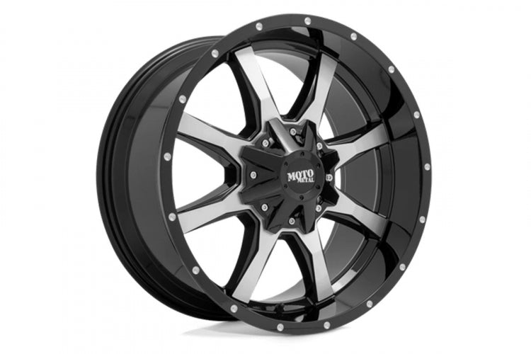 MOTO METAL 970 GLOSS-BLACK/MACHINED WHEEL | 18X9 | 5X4.5 | +18MM