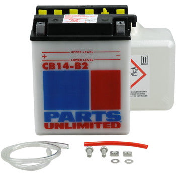 PARTS UNLIMITED Heavy-Duty 12v Battery Kit Battery - YB14-B2 FOR POLARIS & HONDA