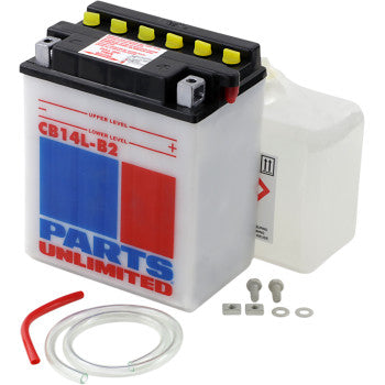 PARTS UNLIMITED Heavy-Duty 12v Battery Kit Battery - YB14L-B2 FOR HONDA