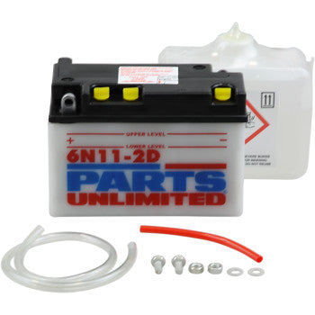 PARTS UNLIMITED Conventional Battery Kit Battery - 6N11-2D FOR YAMAHA & HONDA