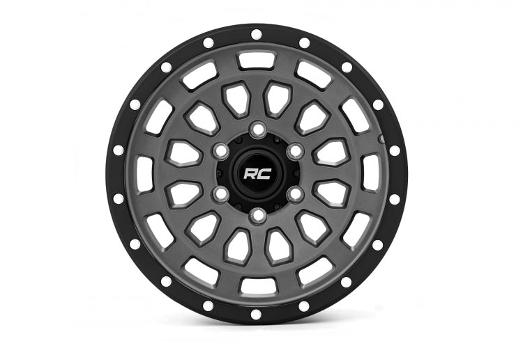 ROUGH COUNTRY 87 SERIES WHEEL SIMULATED BEADLOCK | GRAY/BLACK 17X8.5 | 6X5.5 | +0MM
