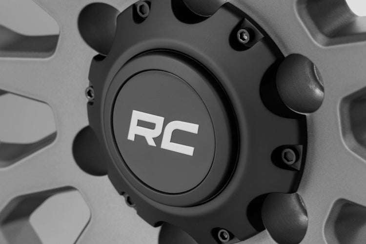 ROUGH COUNTRY 87 SERIES WHEEL SIMULATED BEADLOCK | GRAY/BLACK 17X8.5 | 6X5.5 | +0MM
