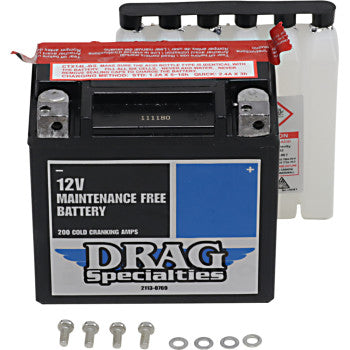 DRAG SPECIALTIES AGM Maintenance-Free Battery AGM Battery - YTX14LBSFT FOR HARLEY DAVIDSON
