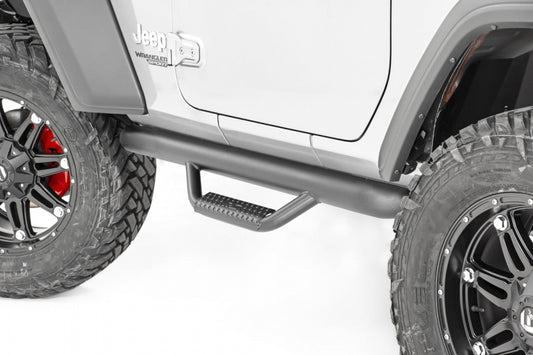 ROUGH COUNTRY NERF STEPS FULL LENGTH | 2 DOOR | JEEP WRANGLER JL 4WD (18-23)