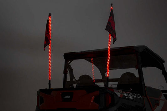 ROUGH COUNTRY MULTI-COLOR LED WHIP | 4' LONG | PAIR