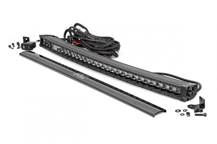 ROUGH COUNTRY BLACK SERIES LED 30 INCH LIGHT | CURVED SINGLE ROW | WHITE DRL