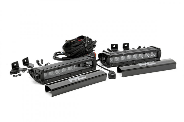 ROUGH COUNTRY BLACK SERIES LED LIGHT BAR COOL WHITE DRL | 12 INCH | SINGLE ROW