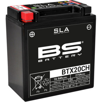 SLA Factory- Activated AGM Maintenance-Free Battery Battery - BTX20CH (YTX) FOR SUZUKI & MOTO GUZZI